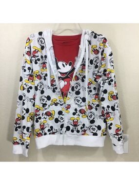 NWOT Mickey Mouse Lightweight Jacket & Red Shirt Set M (7-9)